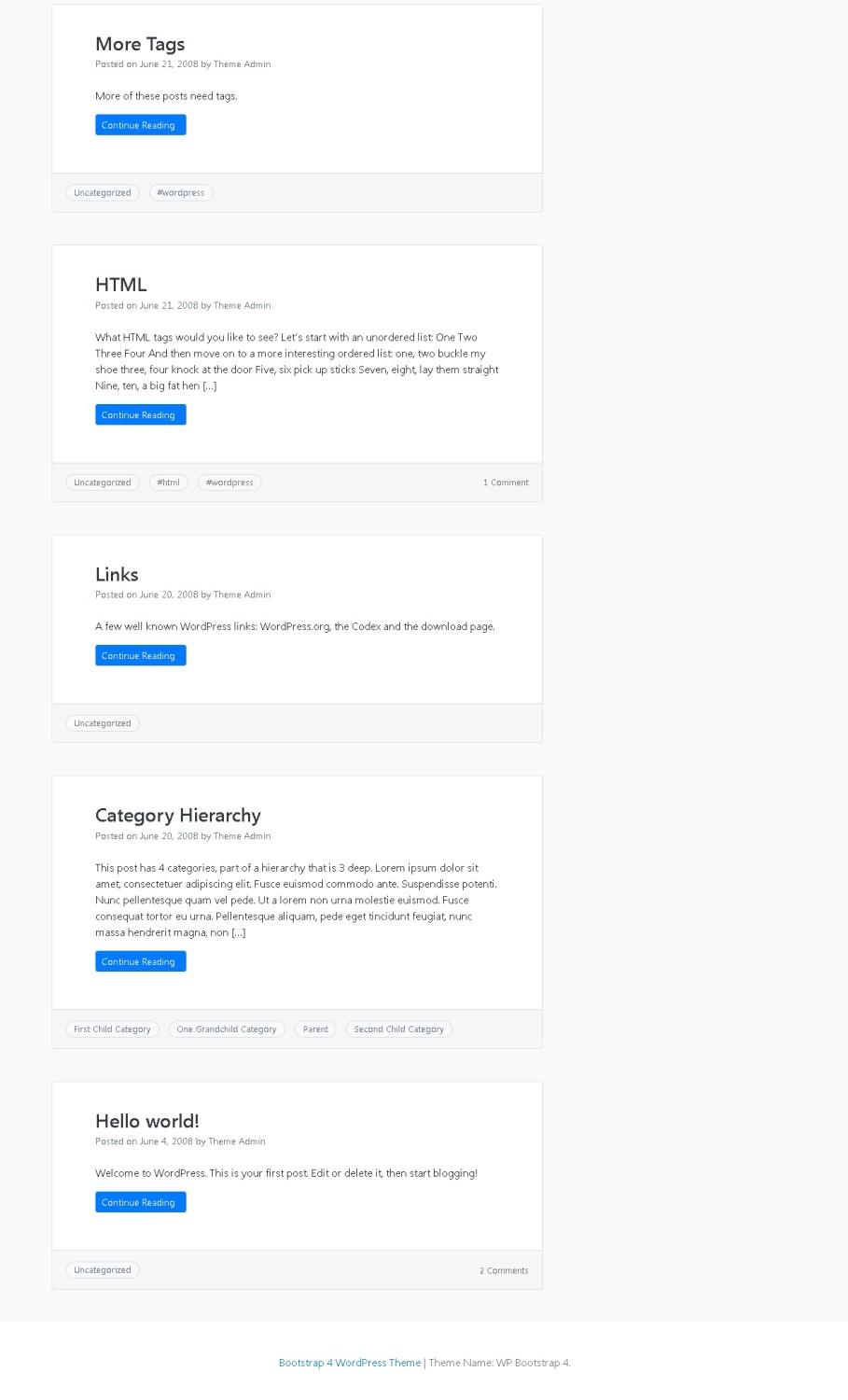 WP Bootstrap 4