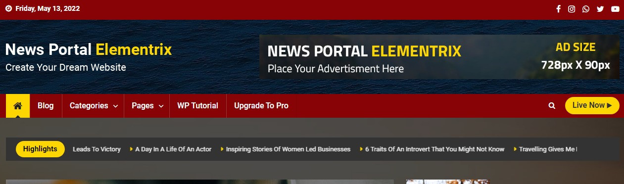 News Portal Elementrix