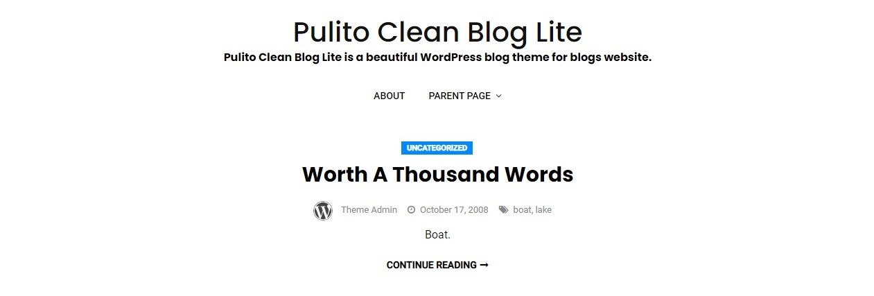 Pulito Clean Blog Lite