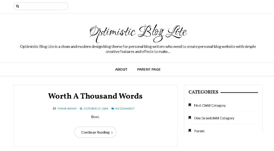 Optimistic Blog Lite