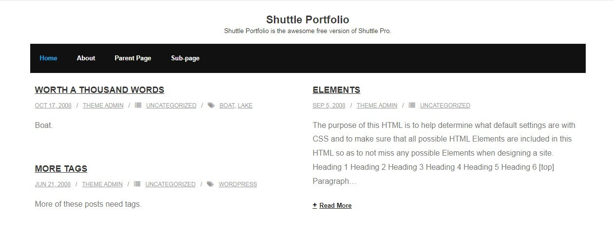 Shuttle Portfolio