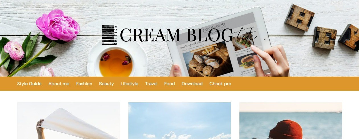 Cream Blog Lite